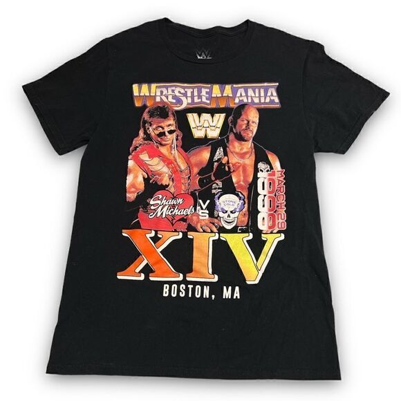 Wrestling Mania Tee Shirt Shawn Michaels Stone Cold Size Small - Picture 1 of 4